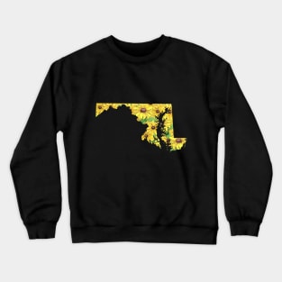 Maryland in Flowers Crewneck Sweatshirt